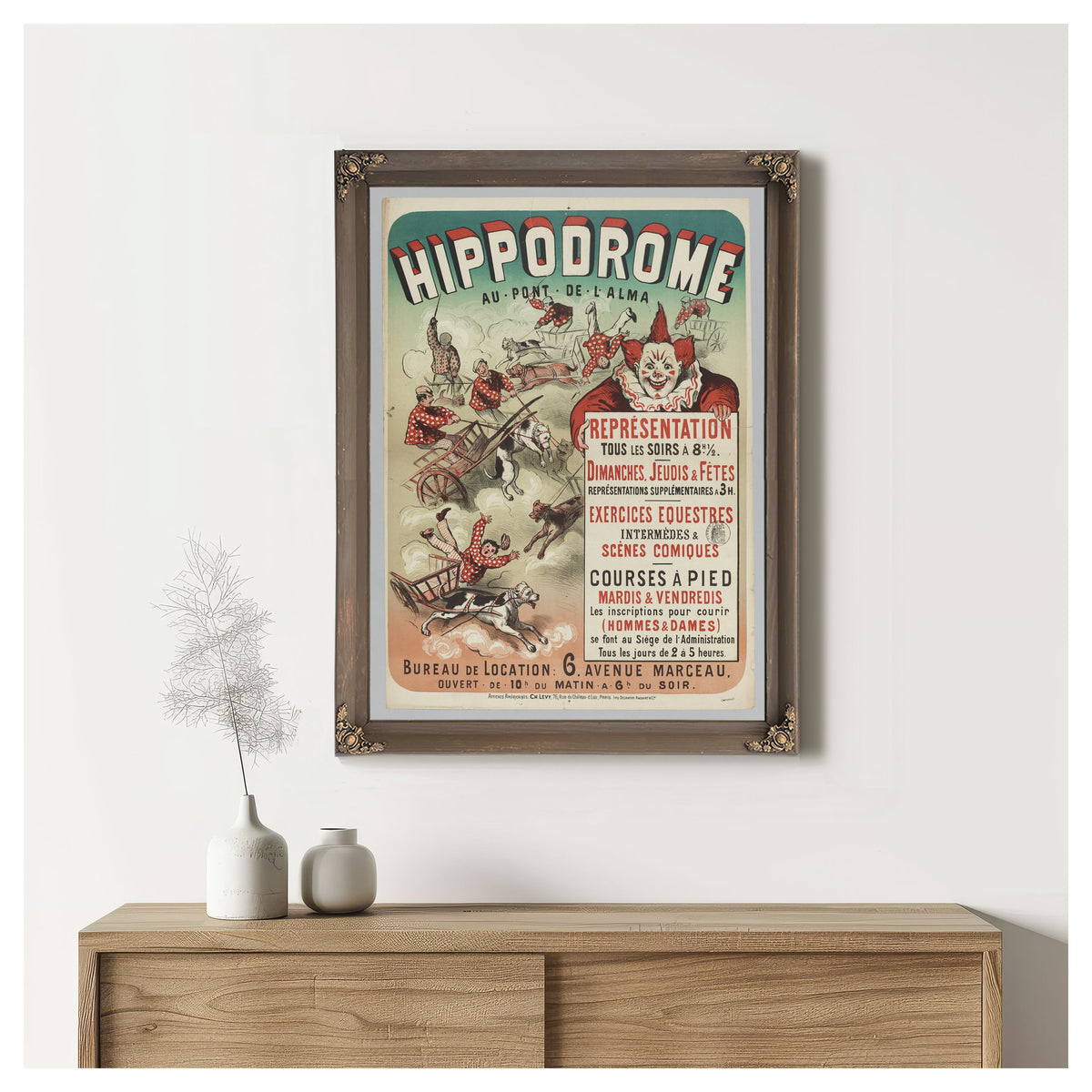 Hippodrome Au Pont de L Alma By Vintage Circus Posters