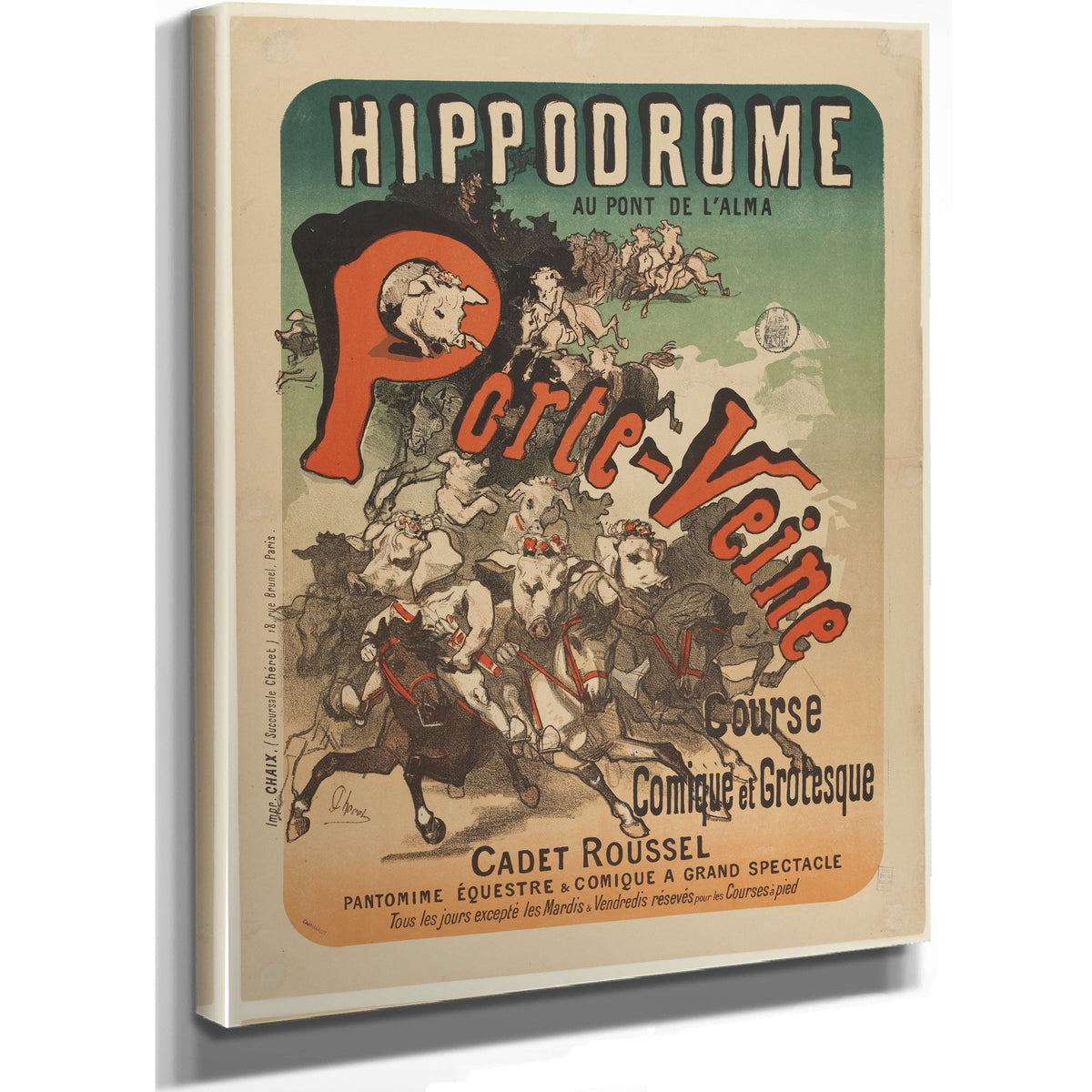 Hippodrome Au Pont de L Alma Course By Vintage Circus Posters