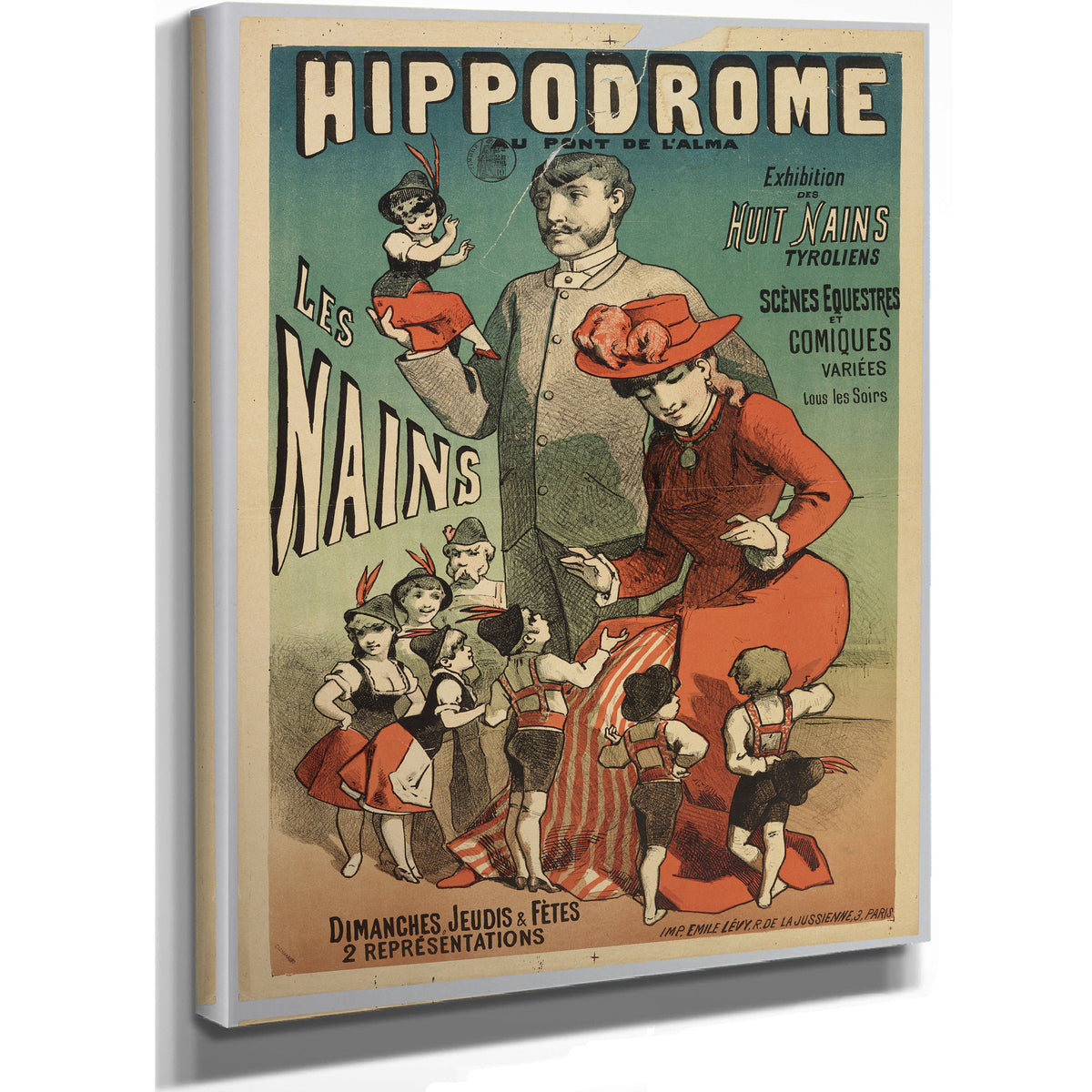 Hippodrome Au Pont de L Alma Les Nains By Vintage Circus Posters