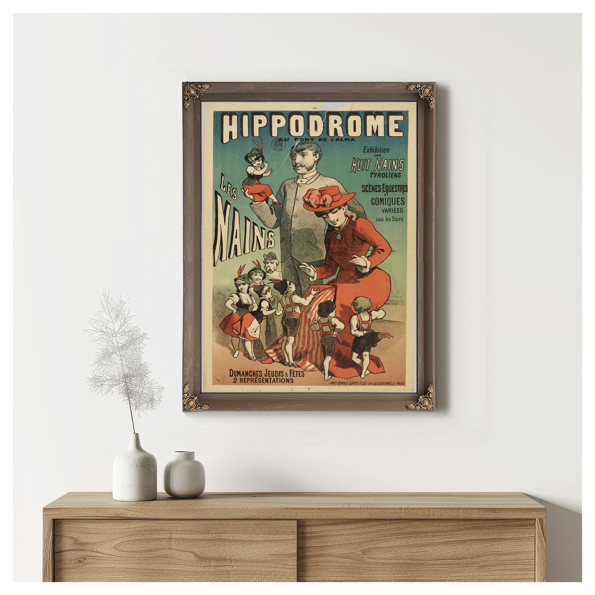 Hippodrome Au Pont de L Alma Les Nains By Vintage Circus Posters