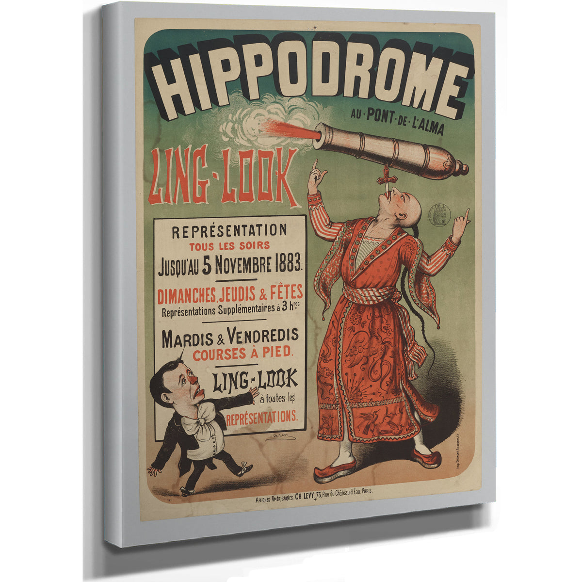 Hippodrome Au Pont de L Alma Ling Look By Vintage Circus Posters