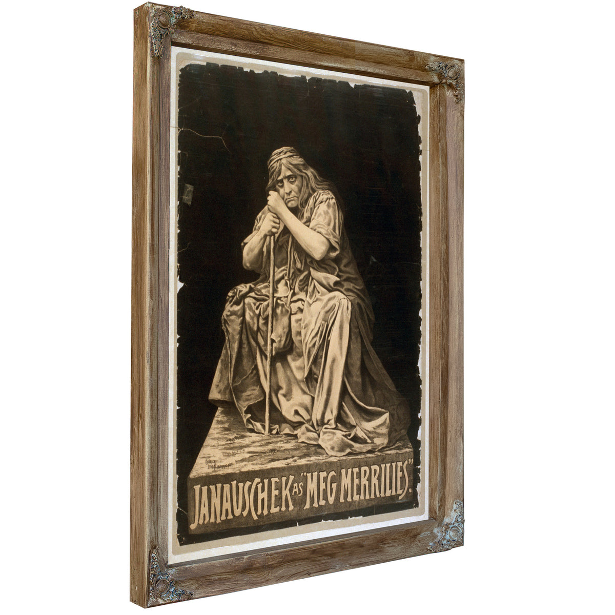 Janauschek As Meg Merrilies By Vintage Circus Posters
