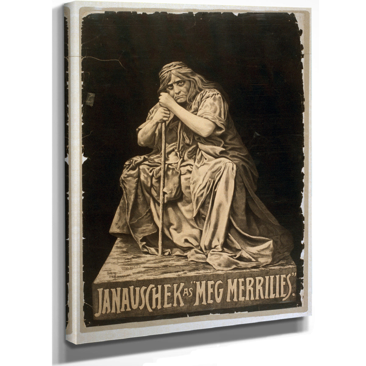Janauschek As Meg Merrilies By Vintage Circus Posters