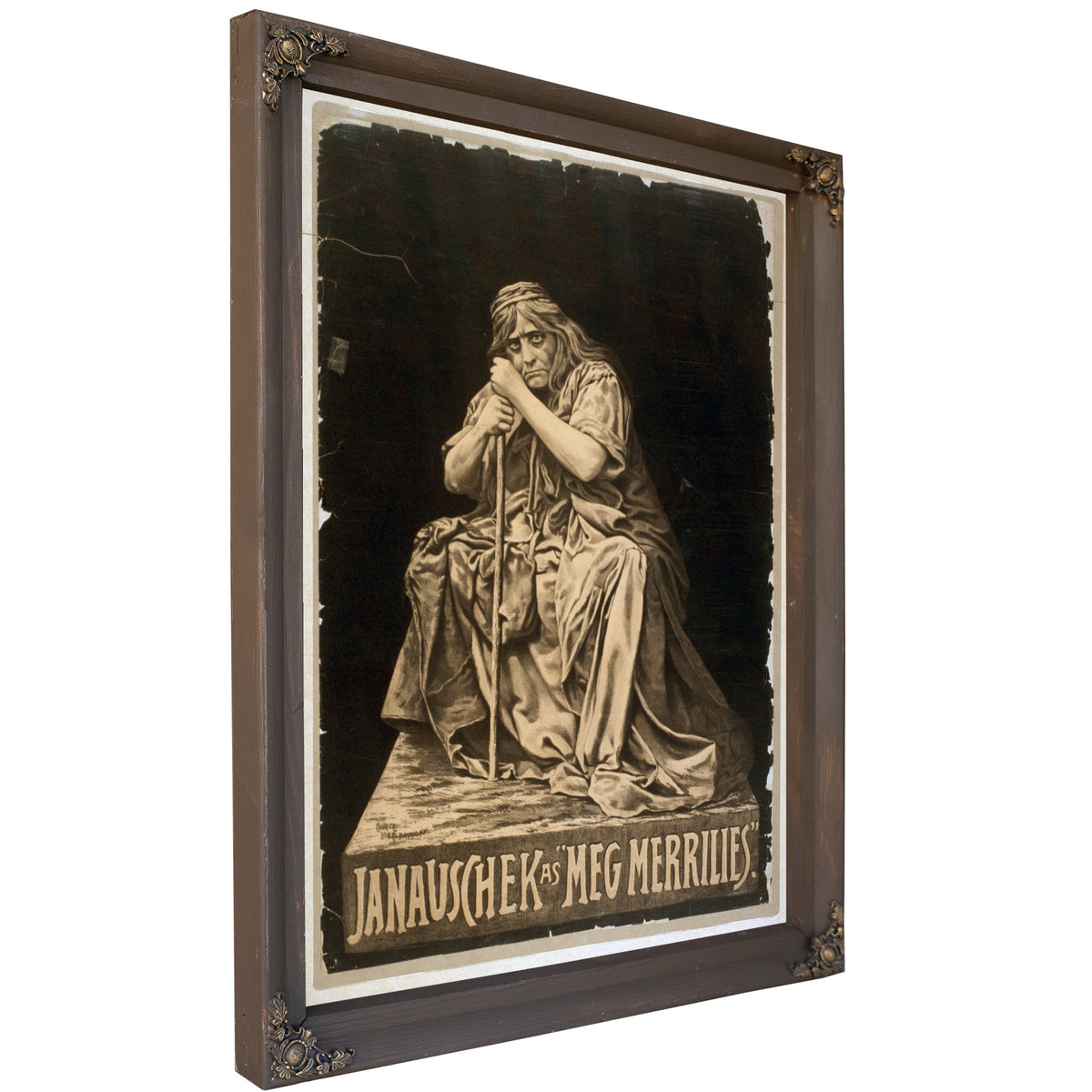 Janauschek As Meg Merrilies By Vintage Circus Posters