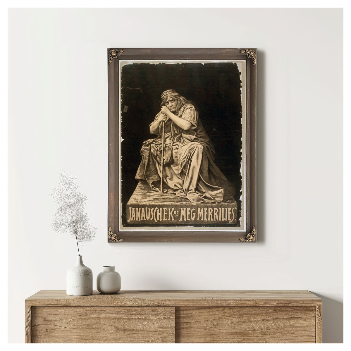 Janauschek As Meg Merrilies By Vintage Circus Posters