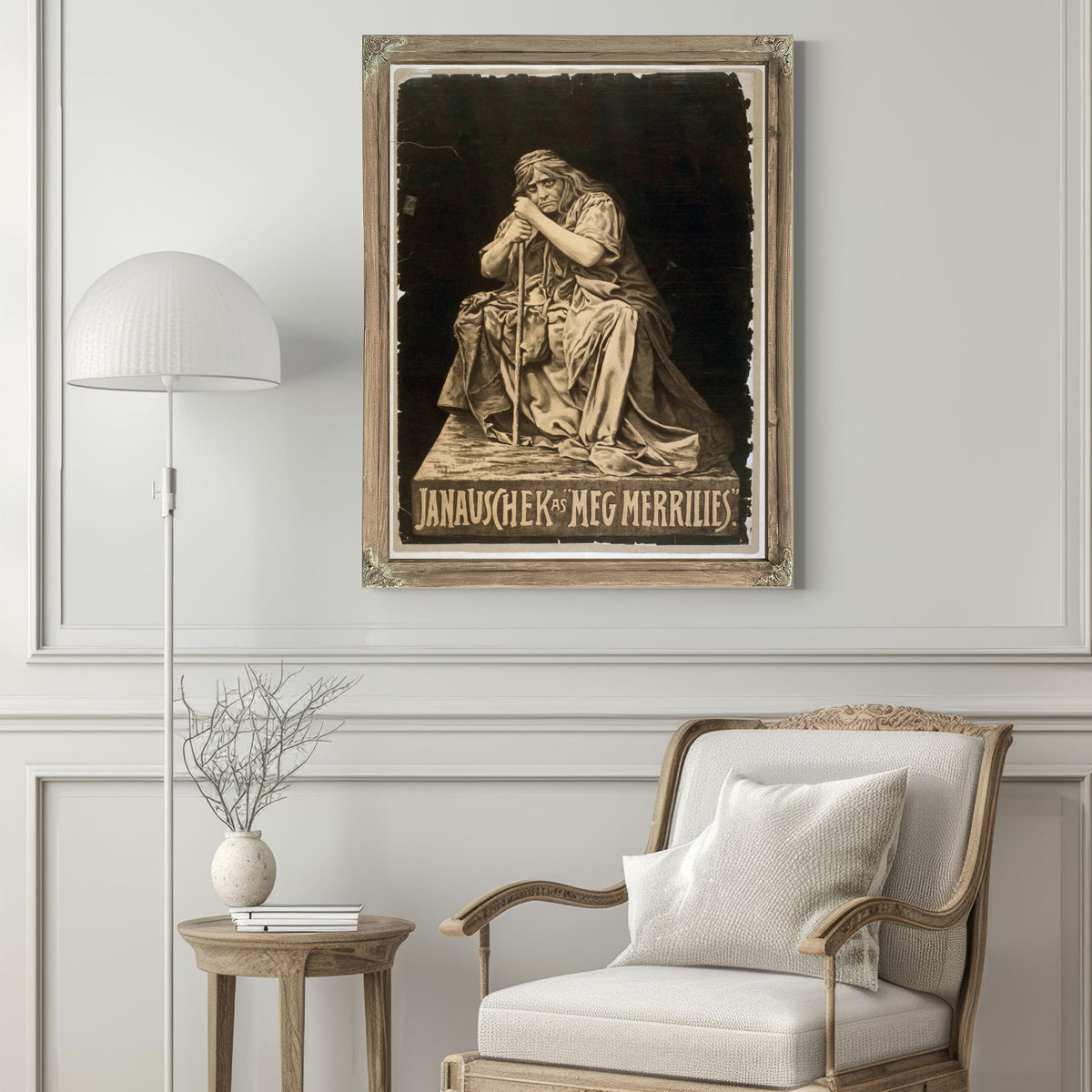 Janauschek As Meg Merrilies By Vintage Circus Posters