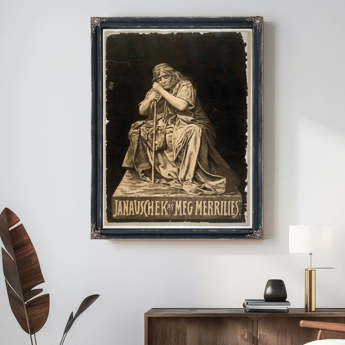 Janauschek As Meg Merrilies By Vintage Circus Posters