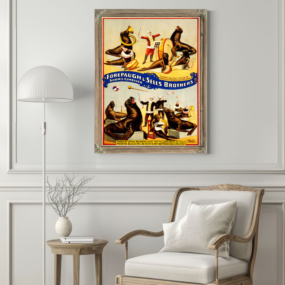 Marvelously Trained Sea Lions Seals By Vintage Circus Posters