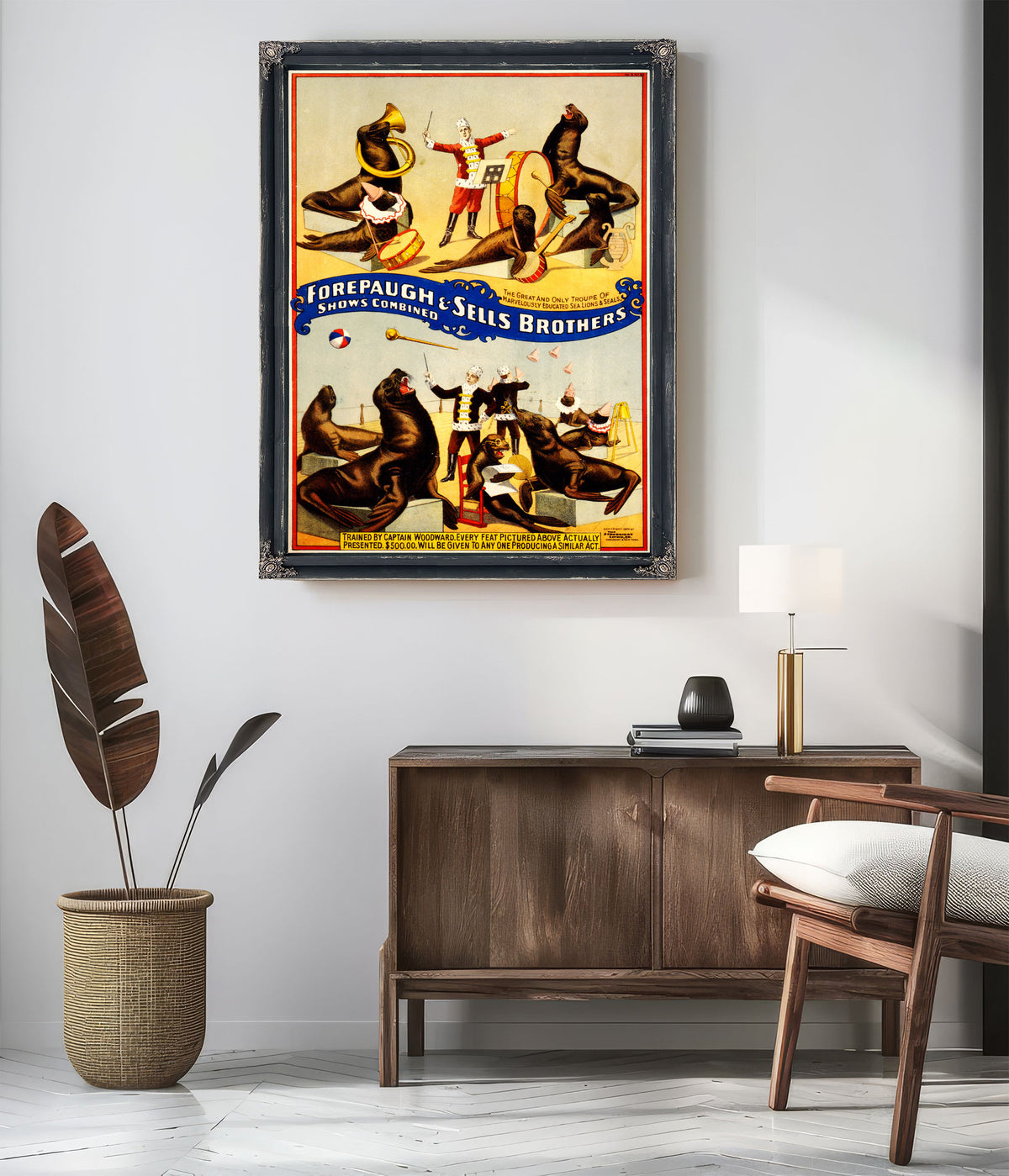 Marvelously Trained Sea Lions Seals By Vintage Circus Posters