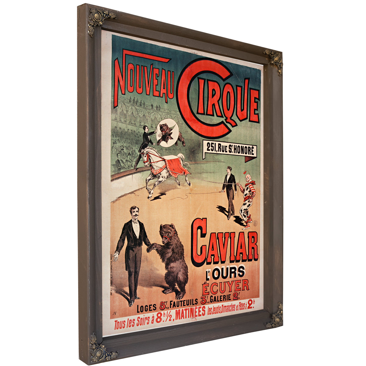 Nouveau Cirque Caviar L Ours Eucuyer By Vintage Circus Posters