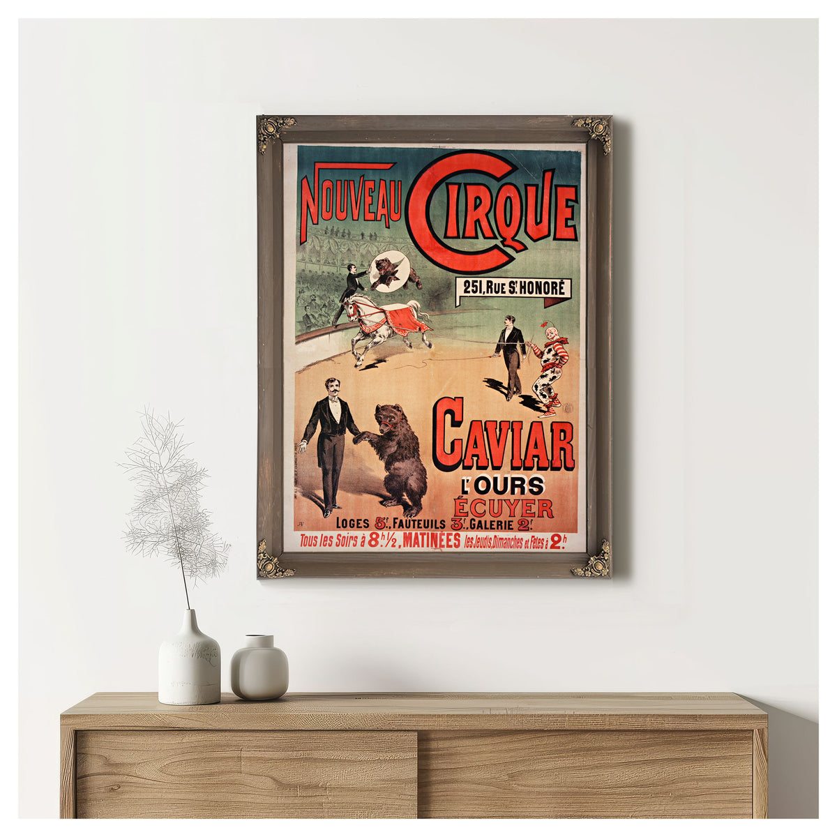 Nouveau Cirque Caviar L Ours Eucuyer By Vintage Circus Posters