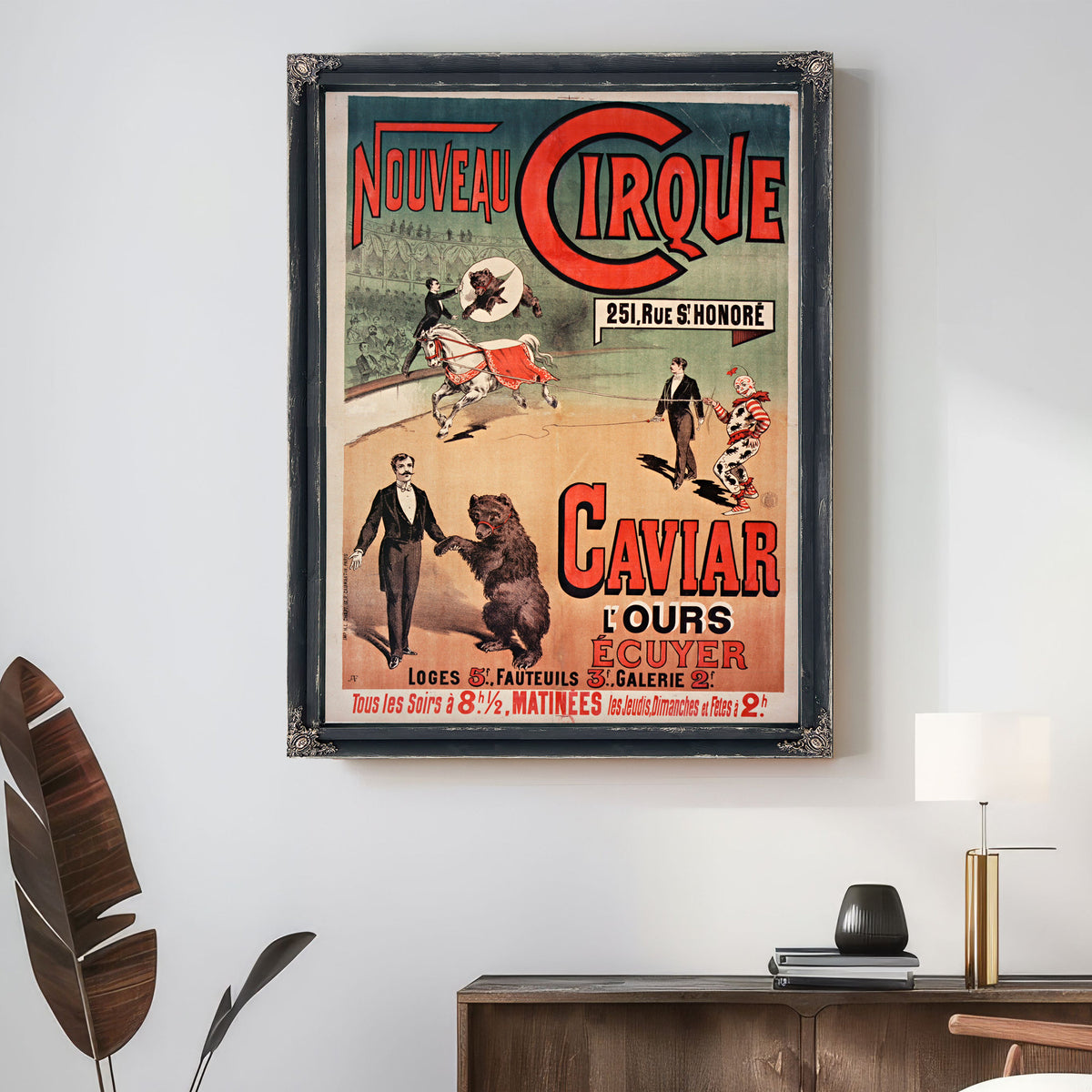 Nouveau Cirque Caviar L Ours Eucuyer By Vintage Circus Posters