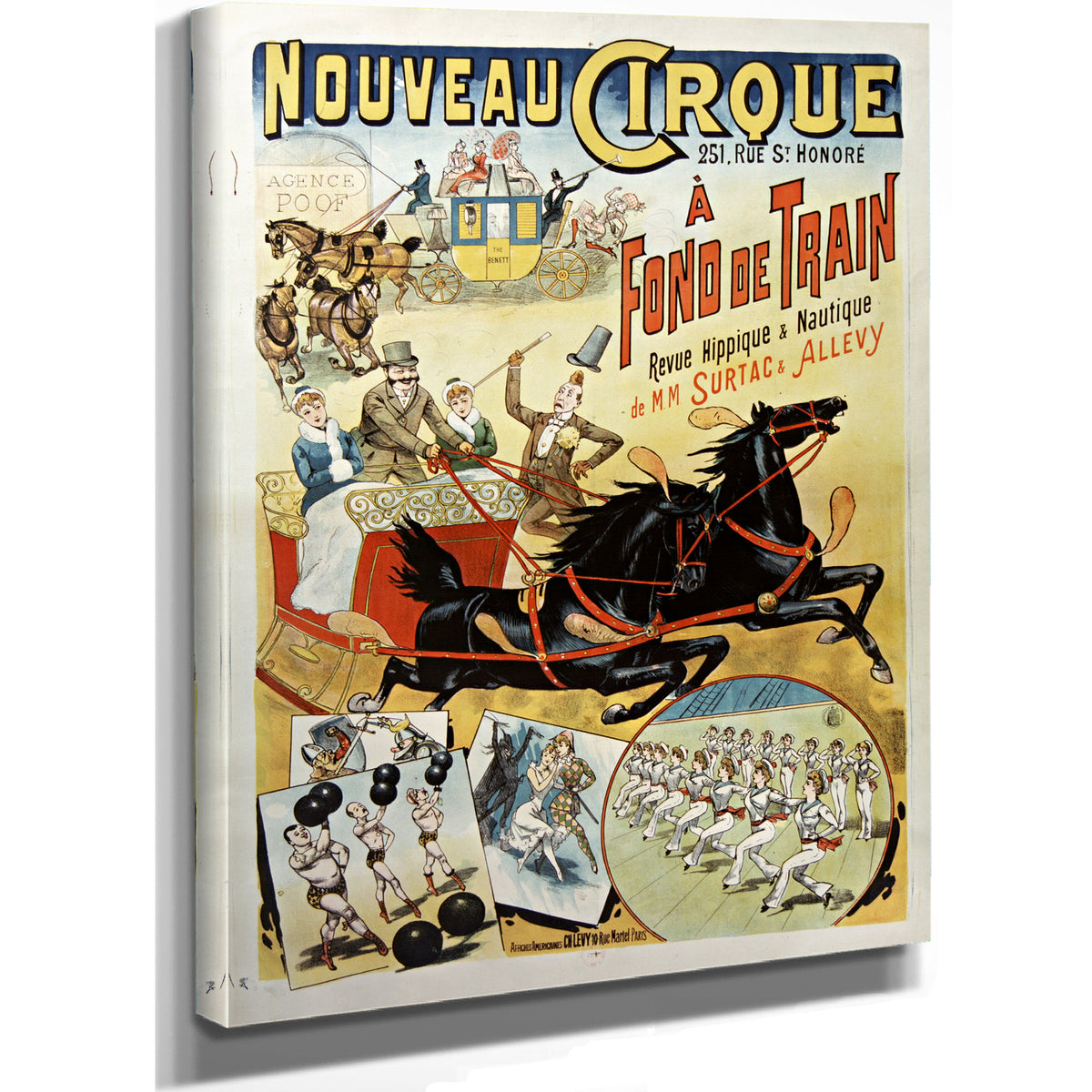Nouveau Cirque Fond de Train Revue By Vintage Circus Posters