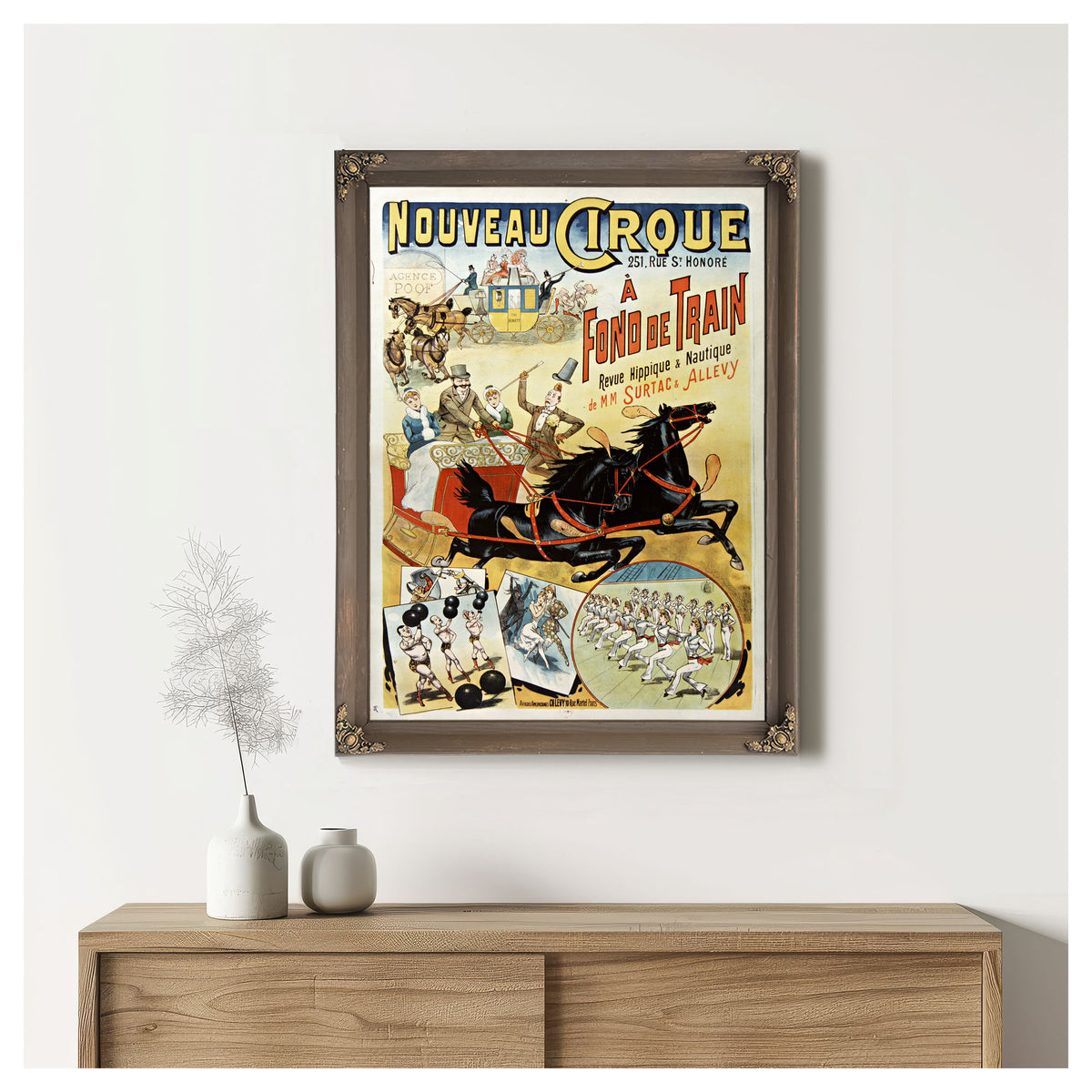 Nouveau Cirque Fond de Train Revue By Vintage Circus Posters