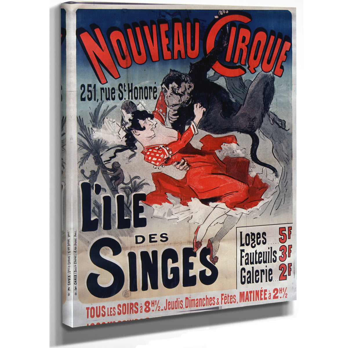 Nouveau Cirque L Iele Des Singes By Vintage Circus Posters