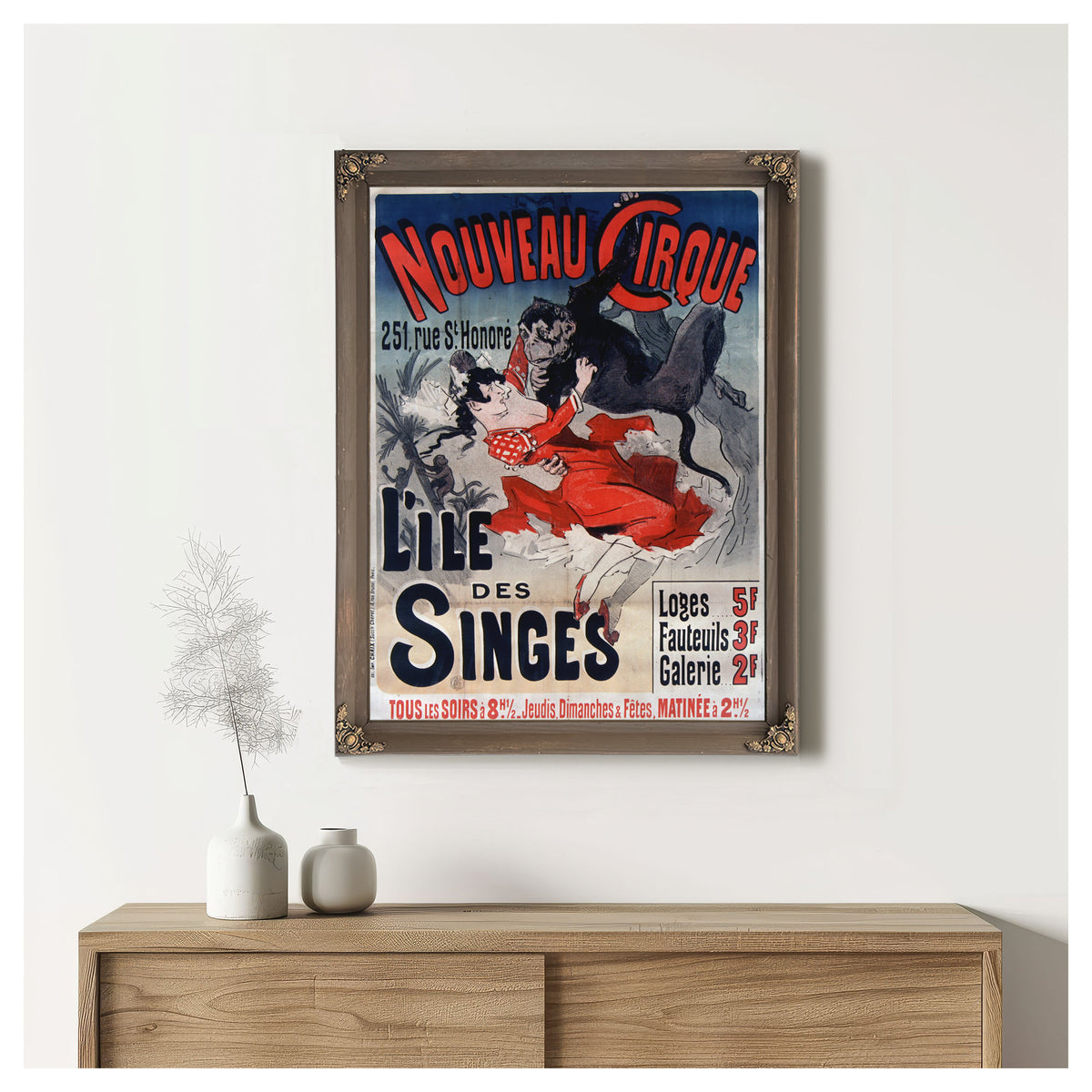 Nouveau Cirque L Iele Des Singes By Vintage Circus Posters