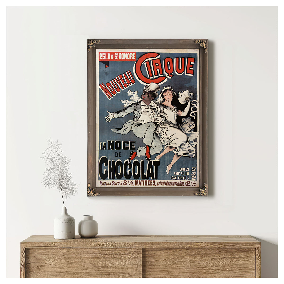 Nouveau Cirque la Noce de Chocolat By Vintage Circus Posters