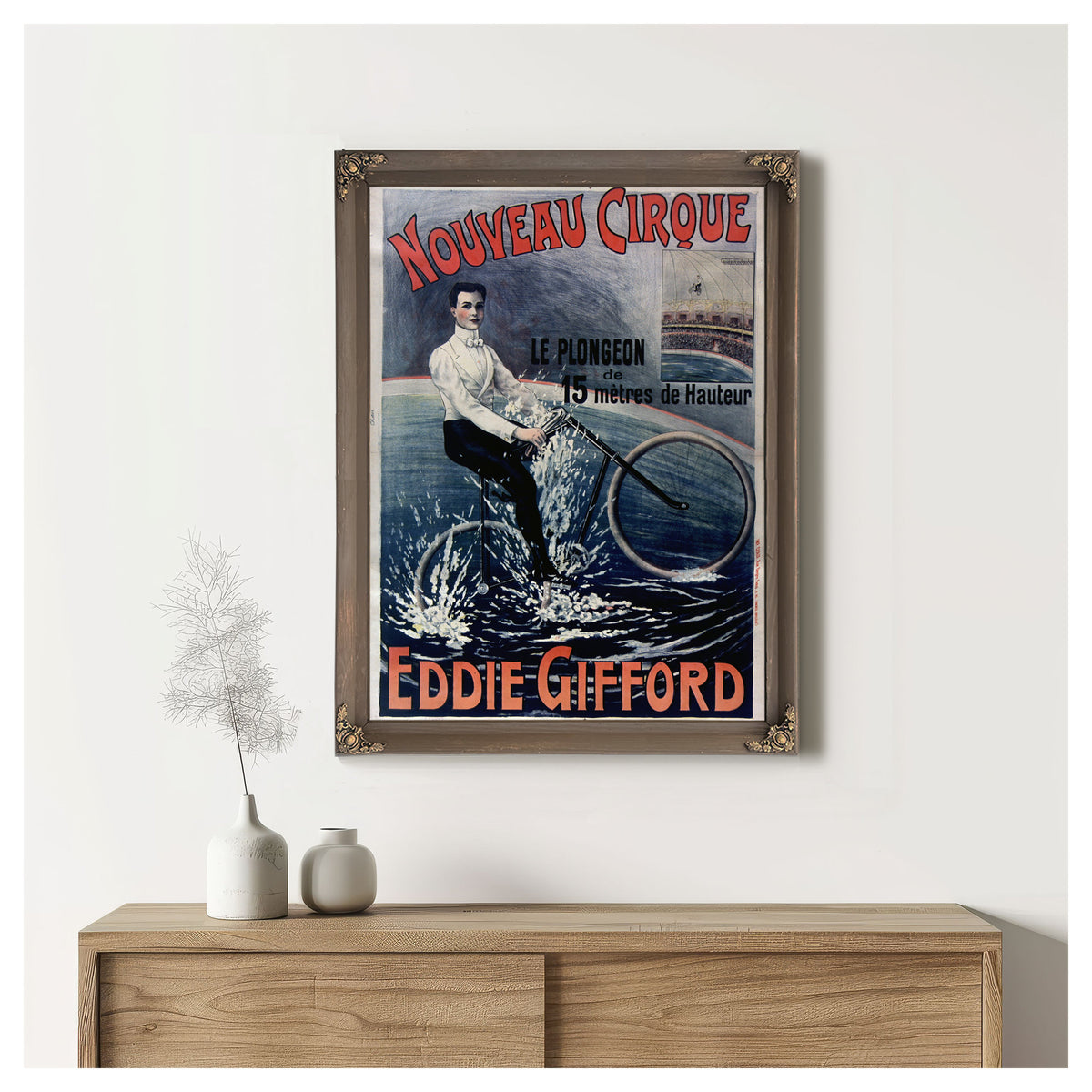Nouveau Cirque le Plongeon de 15m de By Vintage Circus Posters