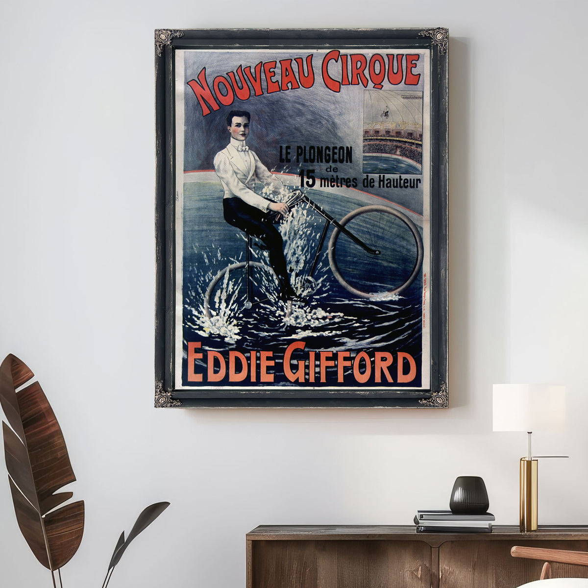 Nouveau Cirque le Plongeon de 15m de By Vintage Circus Posters