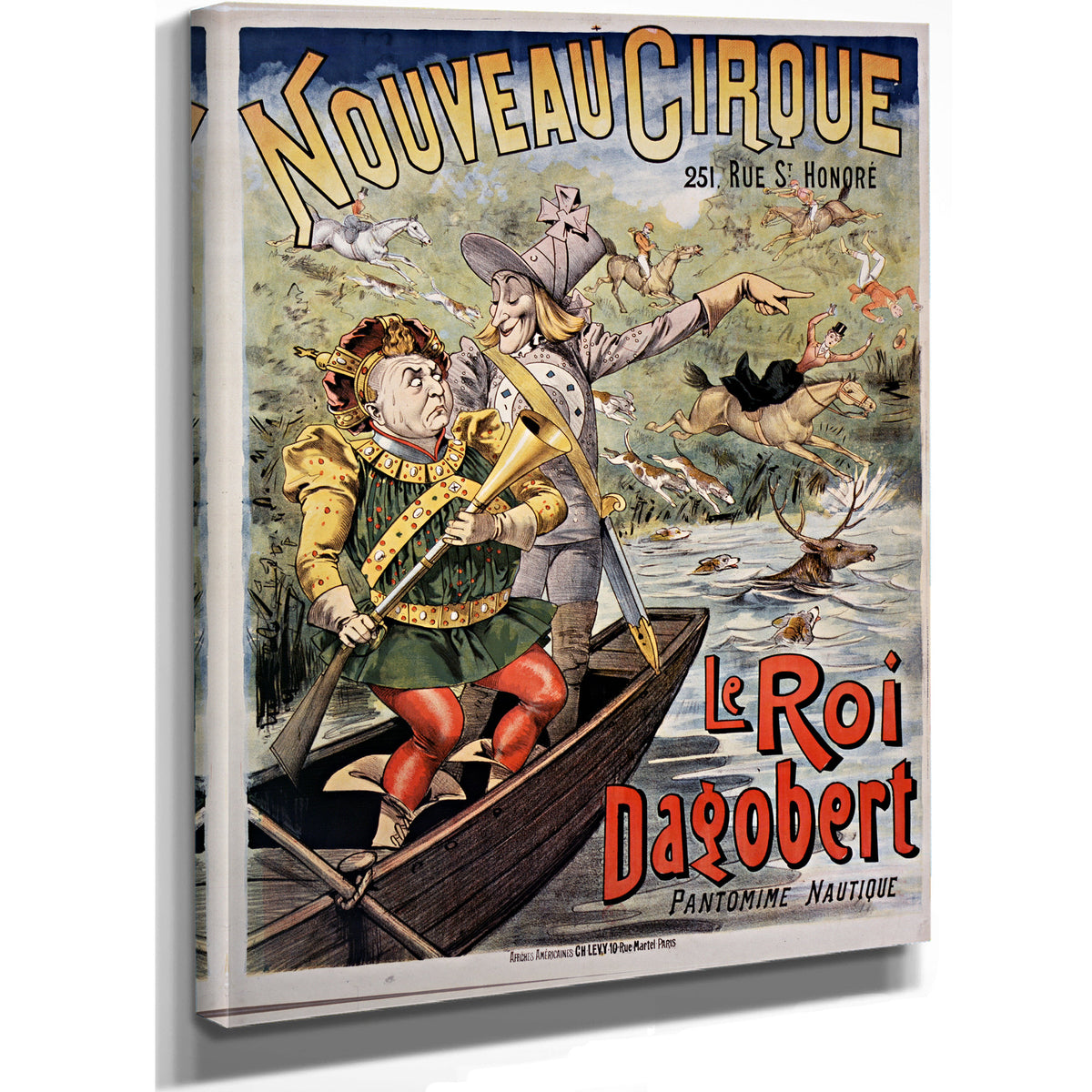Nouveau Cirque le Roi Dagobert By Vintage Circus Posters