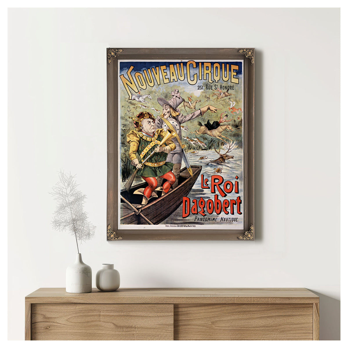 Nouveau Cirque le Roi Dagobert By Vintage Circus Posters