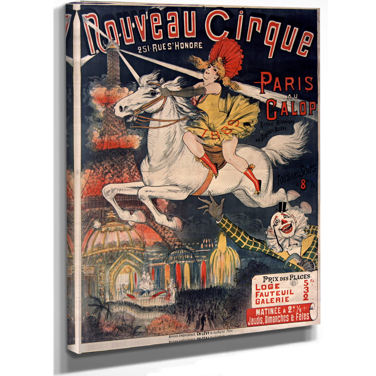 Nouveau Cirque Paris Au Galop Affiche By Vintage Circus Posters