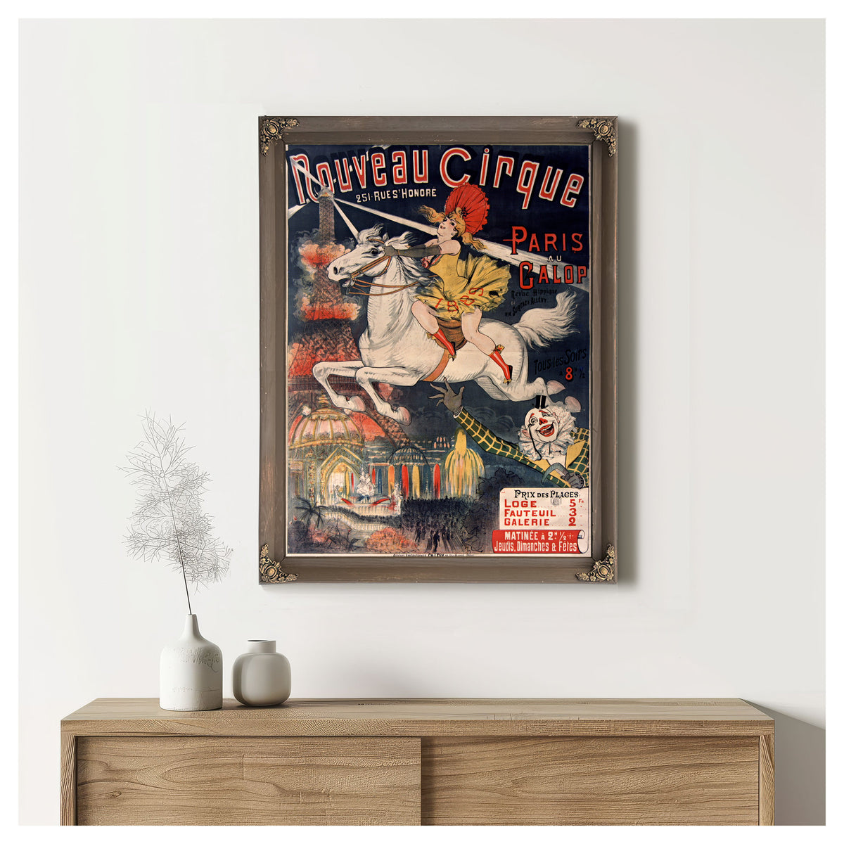 Nouveau Cirque Paris Au Galop Affiche By Vintage Circus Posters