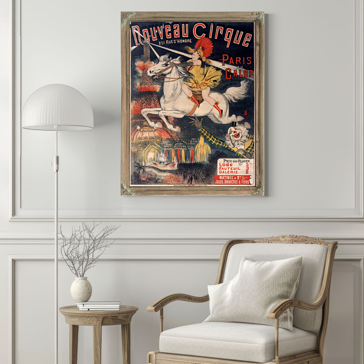 Nouveau Cirque Paris Au Galop Affiche By Vintage Circus Posters