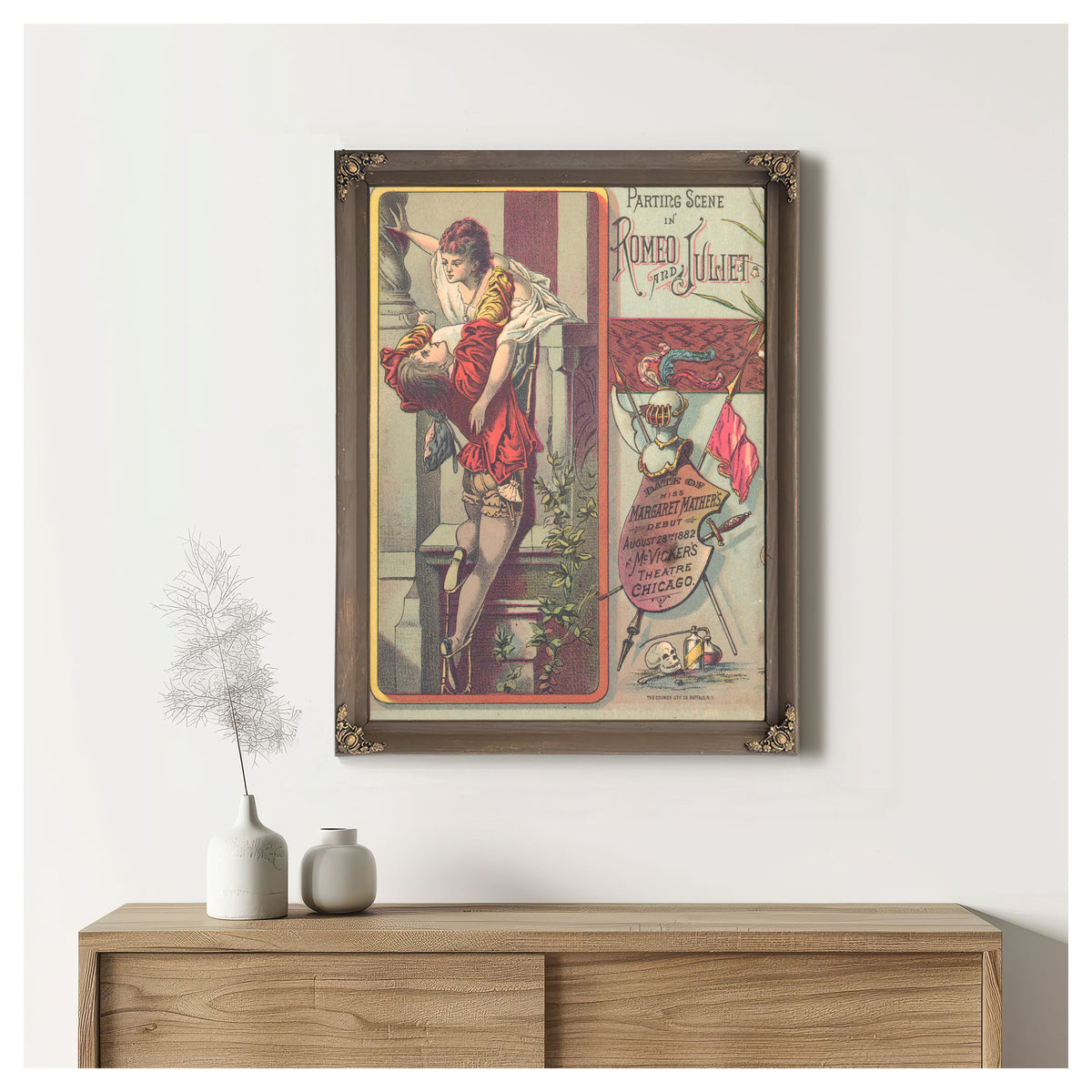 Parting Scene Romeo Juliet Date Miss By Vintage Circus Posters