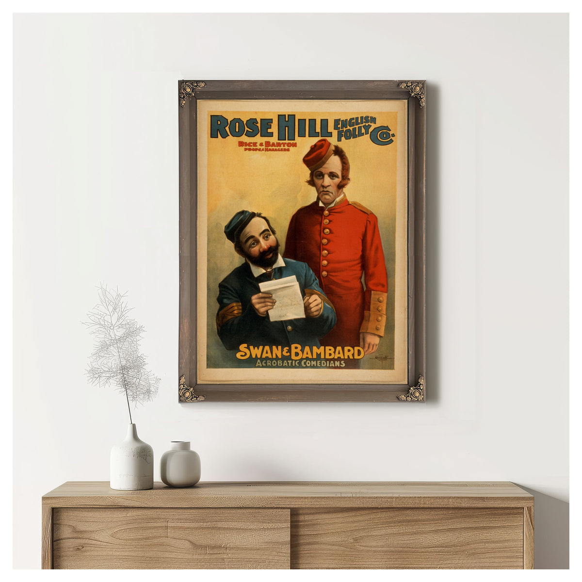 Rose Hill English Folly Co 3 By Vintage Circus Posters