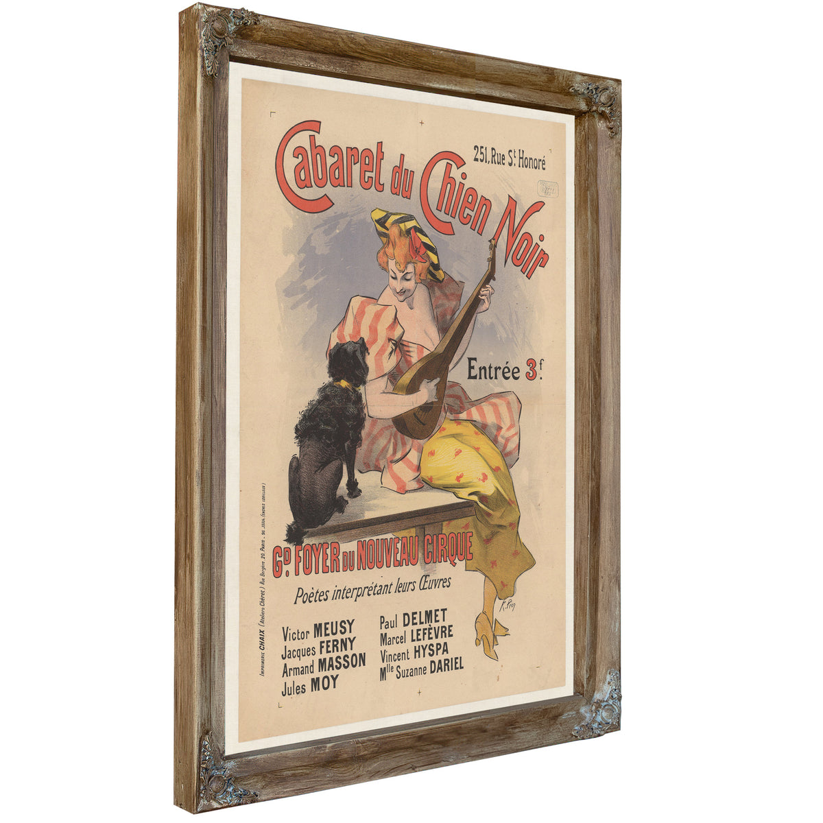 Rue St Honoreu Cabaret du Chien Noir By Vintage Circus Posters