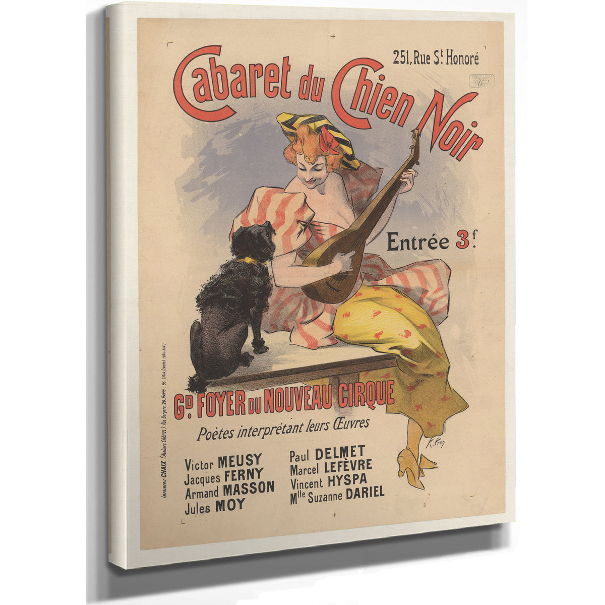 Rue St Honoreu Cabaret du Chien Noir By Vintage Circus Posters