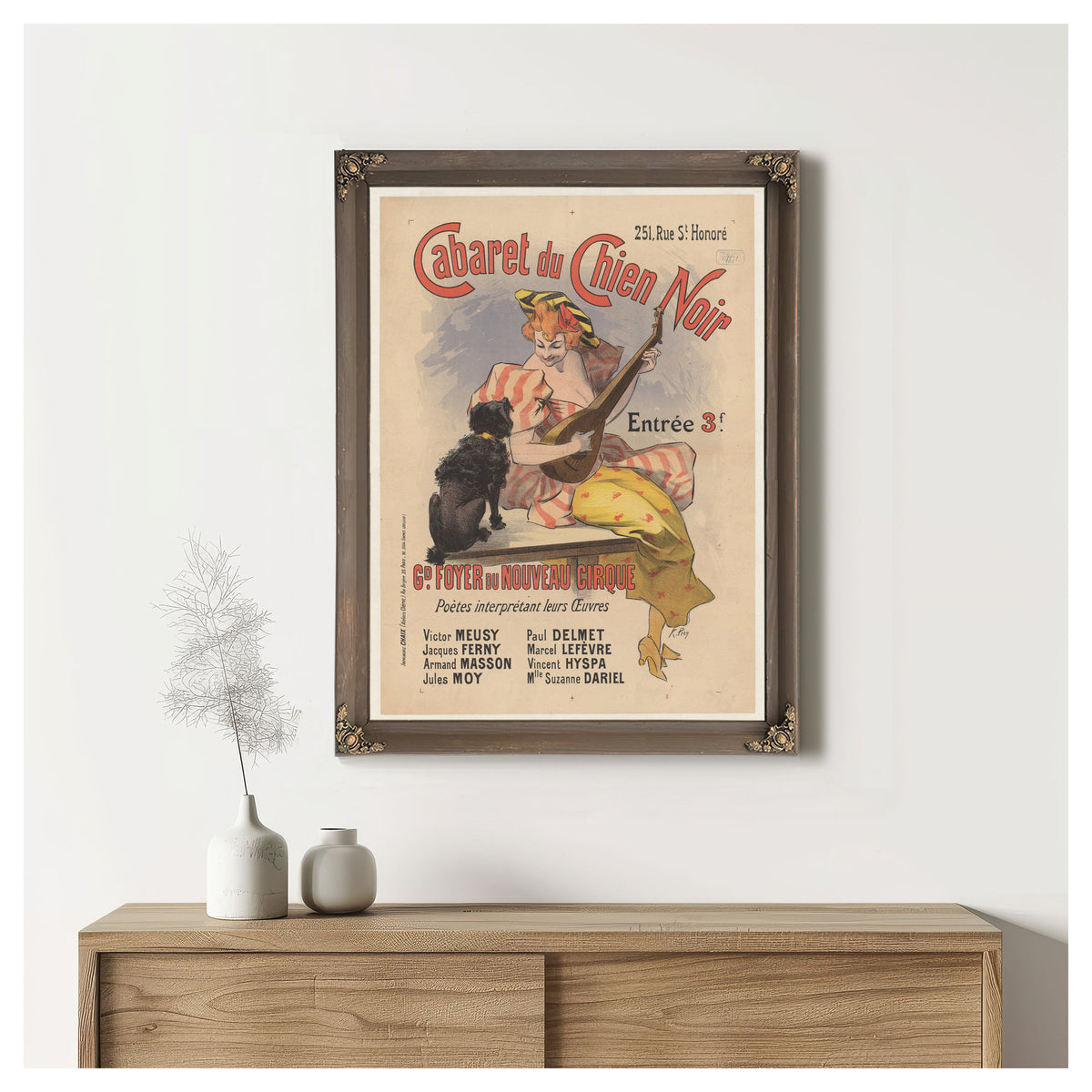 Rue St Honoreu Cabaret du Chien Noir By Vintage Circus Posters
