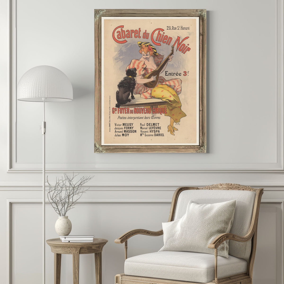 Rue St Honoreu Cabaret du Chien Noir By Vintage Circus Posters