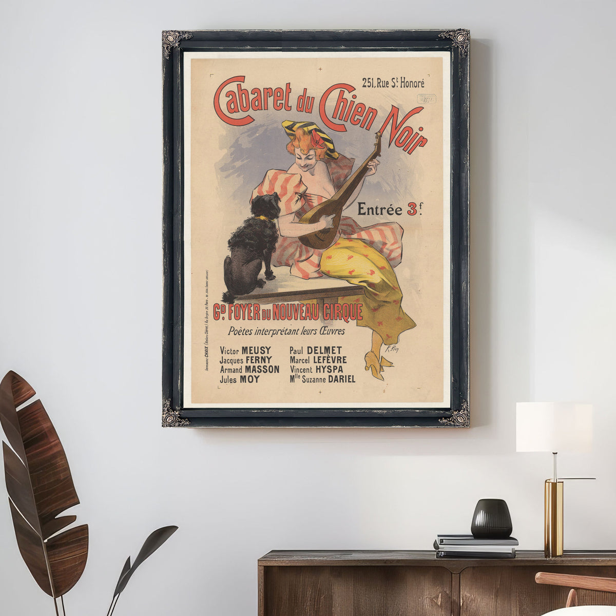 Rue St Honoreu Cabaret du Chien Noir By Vintage Circus Posters