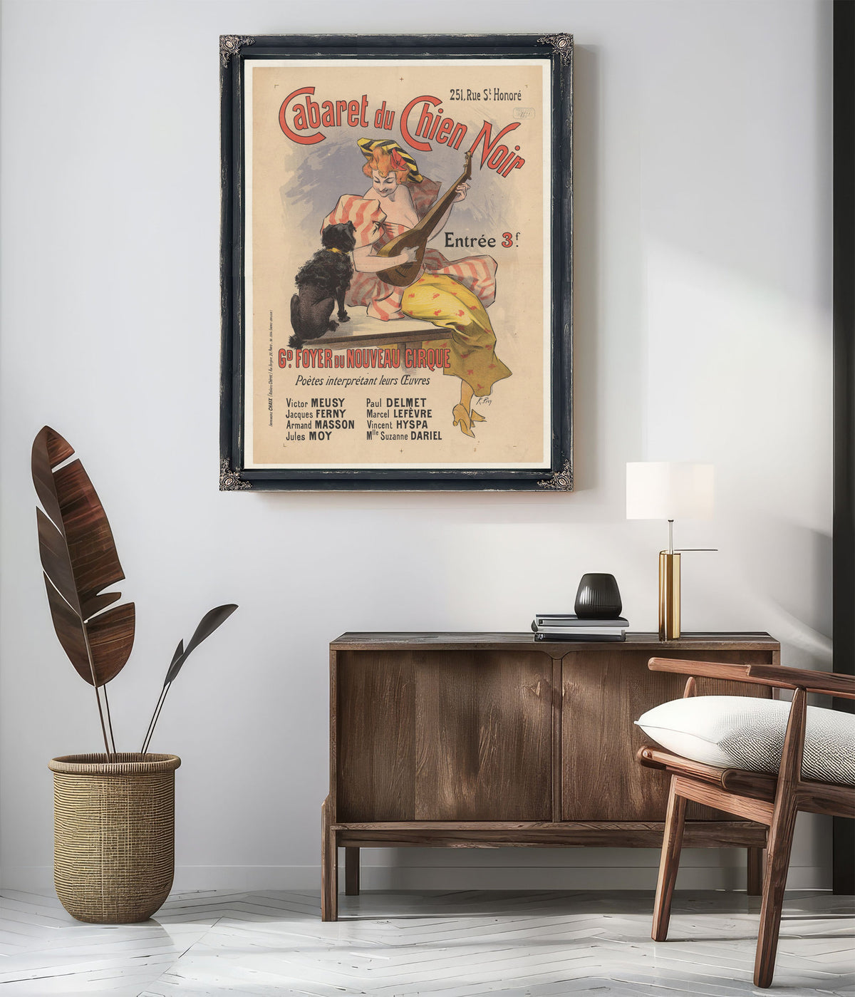 Rue St Honoreu Cabaret du Chien Noir By Vintage Circus Posters