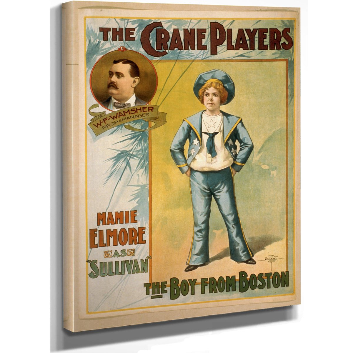 The Crane Players Boy Boston By Vintage Circus Posters