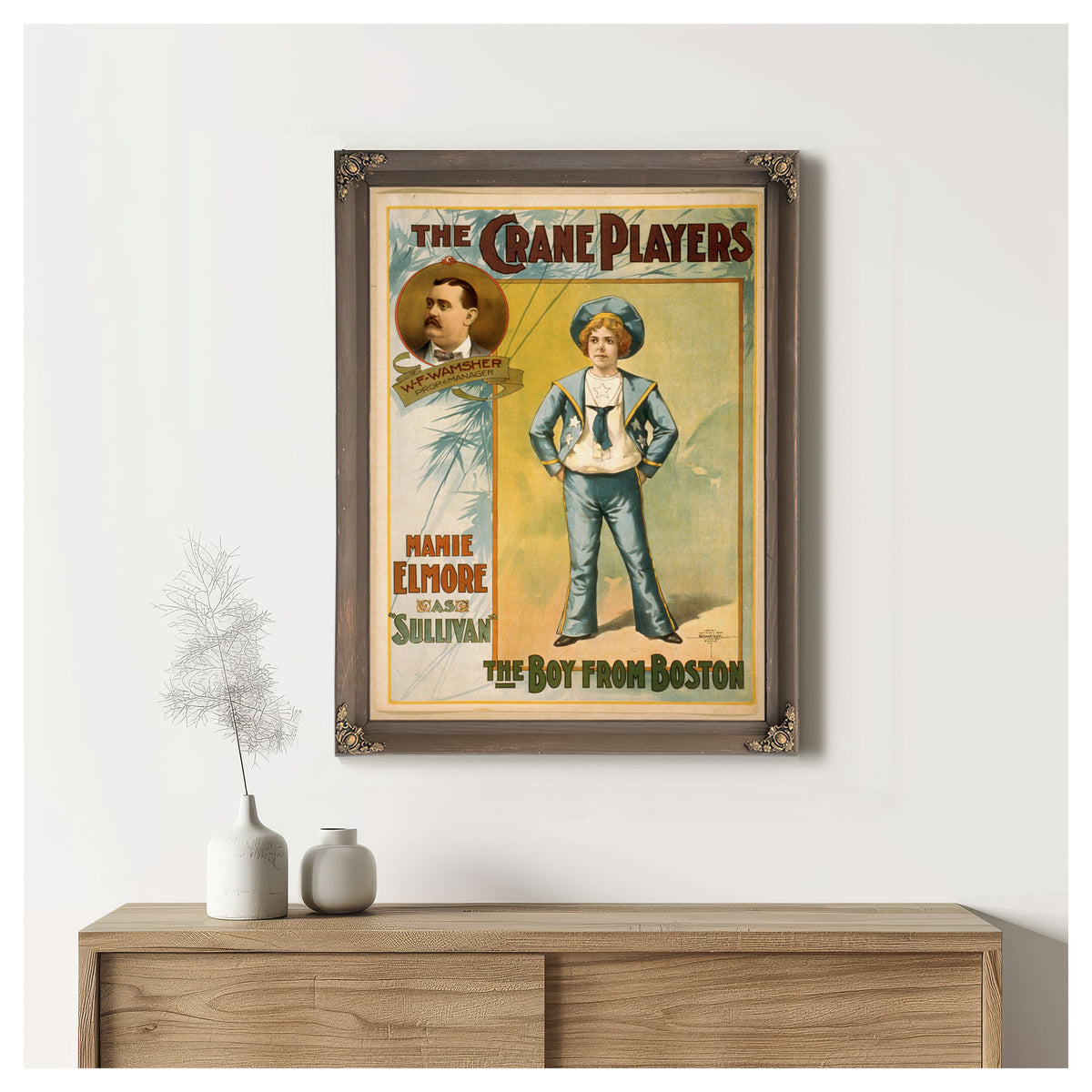 The Crane Players Boy Boston By Vintage Circus Posters