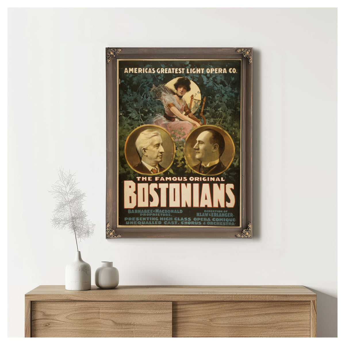 The Famous Original Bostonians America 02 By Vintage Circus Posters