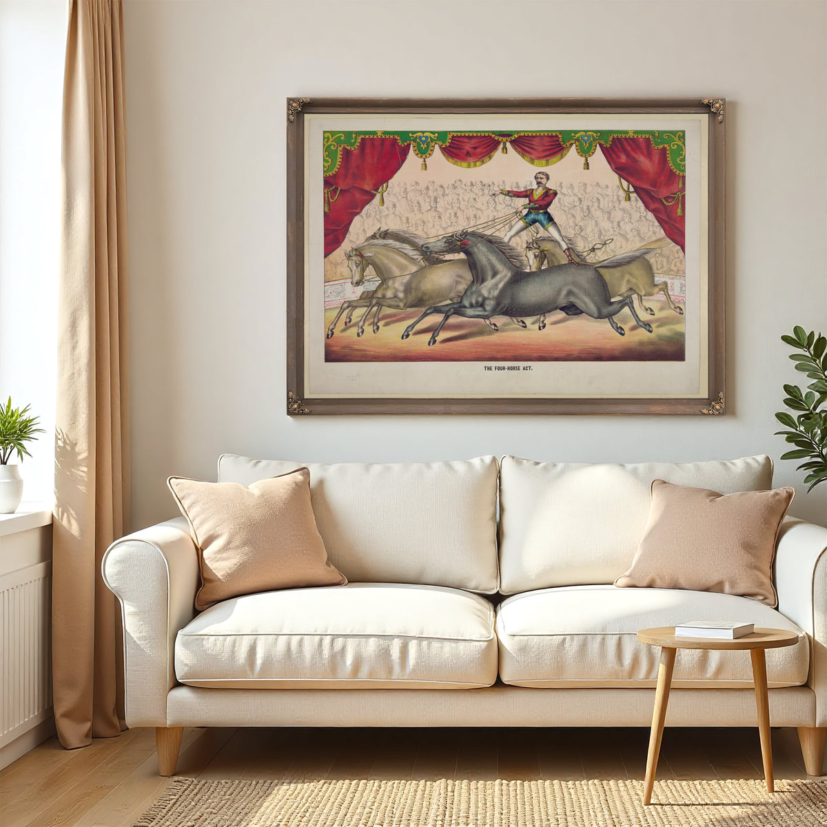 The Four Horse Act By Circus Posters New