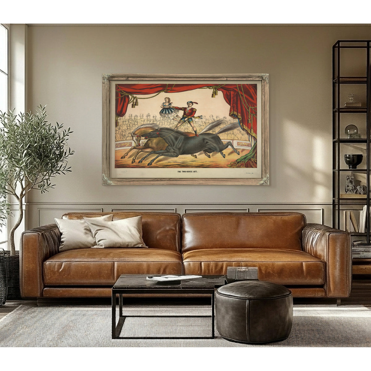 The Two Horse Act By Circus Posters New