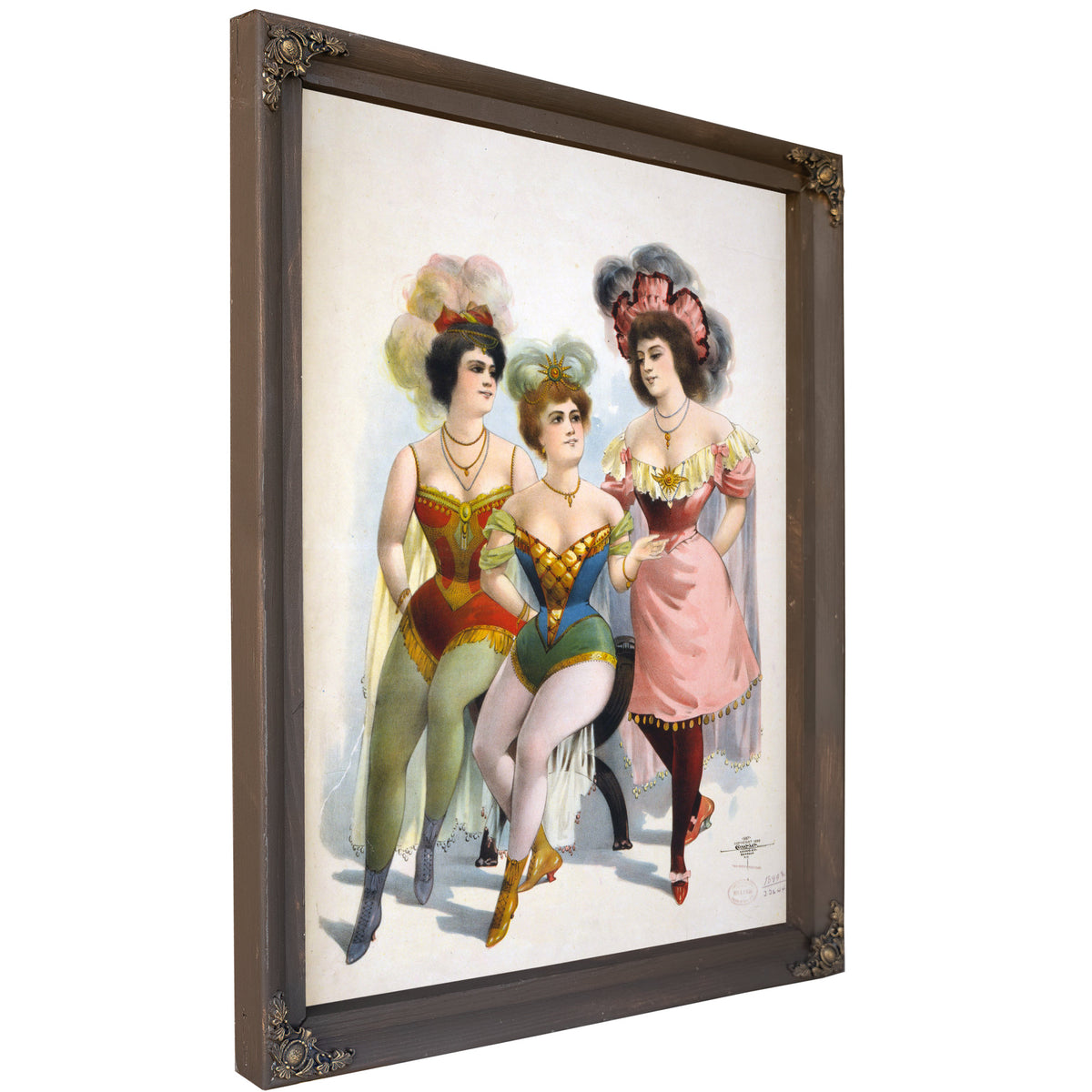 Three Women Tights Feathers By Vintage Circus Posters