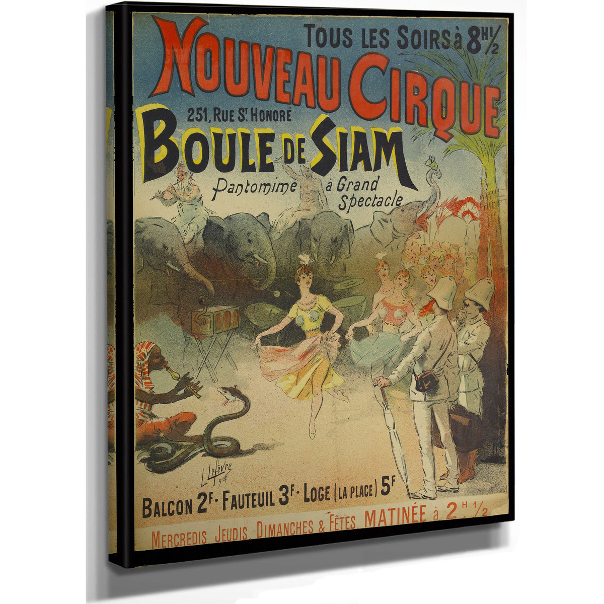 Tous Les Soirs Ac 8 H 12 Nouveau 02 By Vintage Circus Posters