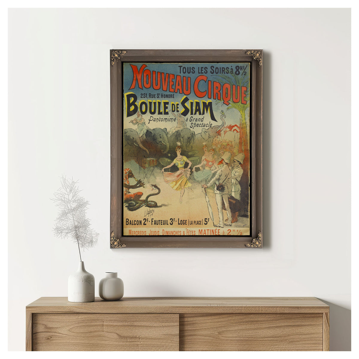 Tous Les Soirs Ac 8 H 12 Nouveau 02 By Vintage Circus Posters