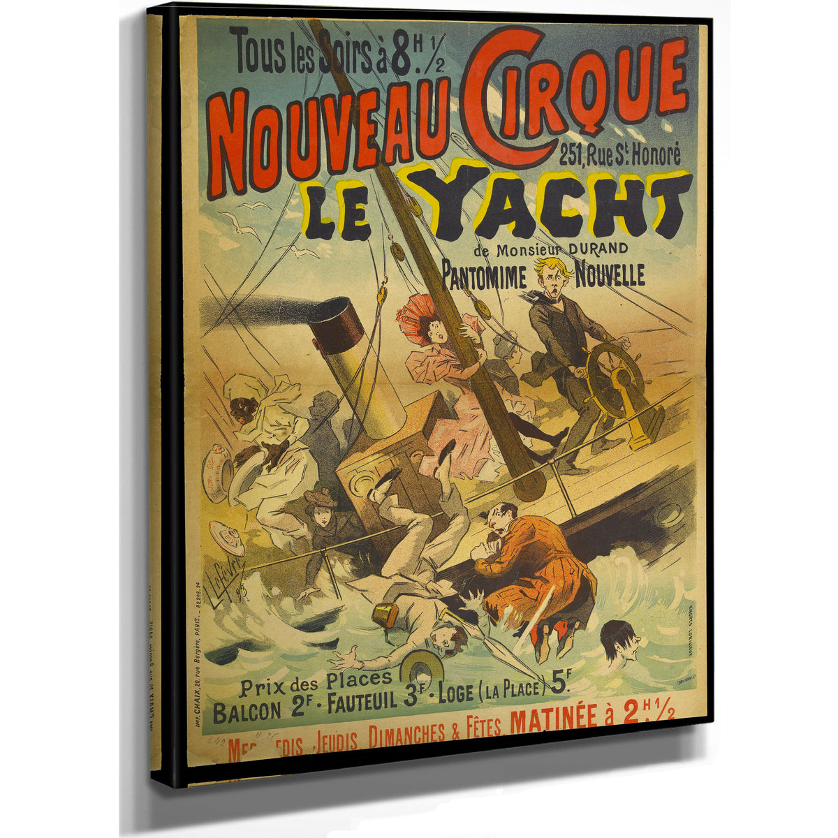 Tous Les Soirs Ac 8 H 12 Nouveau By Vintage Circus Posters