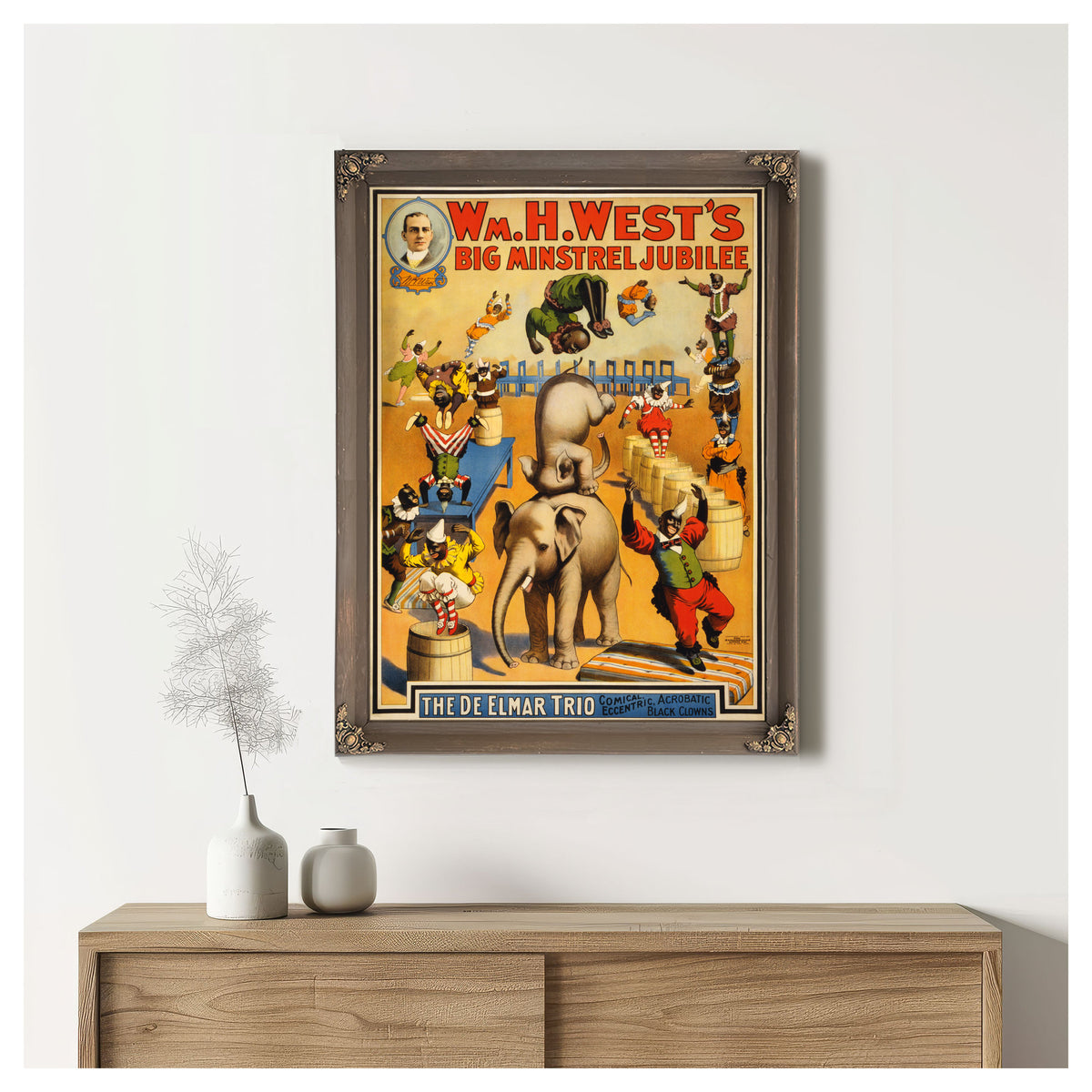 Wm H West S Big Minstrel Jubilee de By Vintage Circus Posters