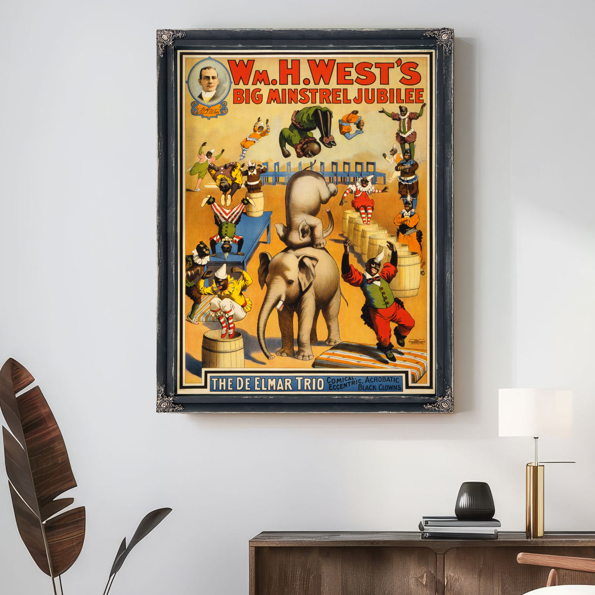 Wm H West S Big Minstrel Jubilee de By Vintage Circus Posters