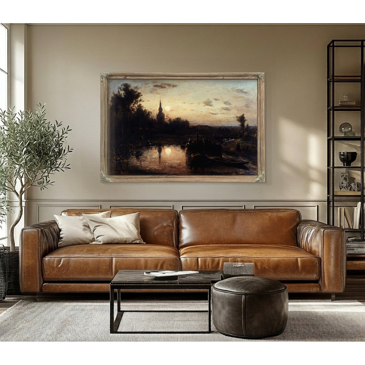Clair De Lune A Overschie Environs De Rotterdam by Johan Barthold Jongkind