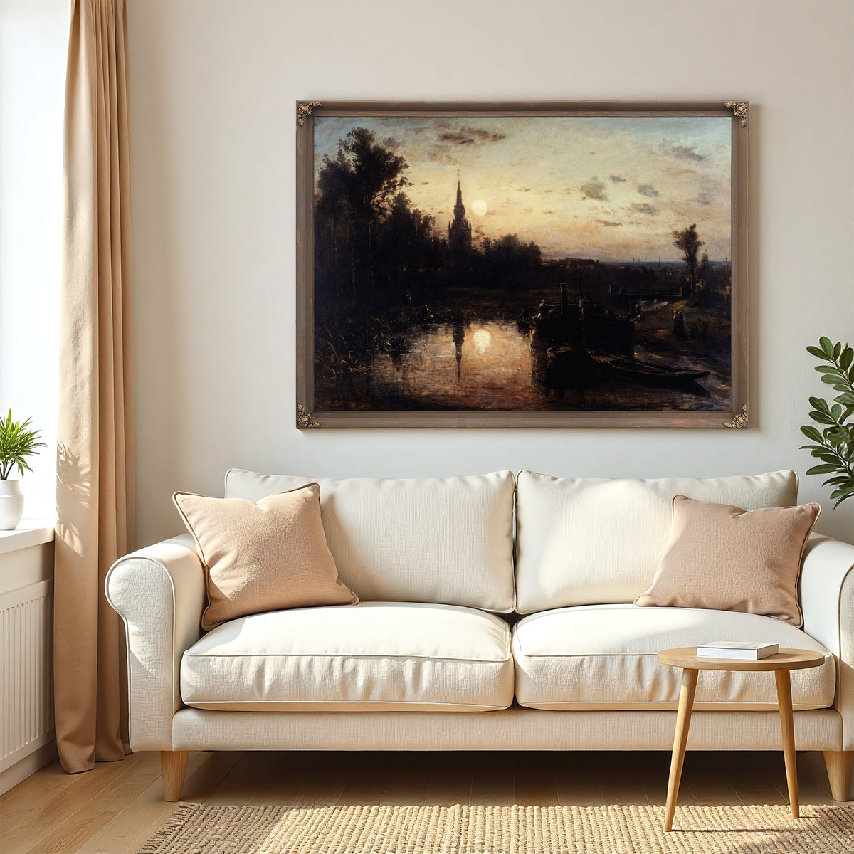 Clair De Lune A Overschie Environs De Rotterdam by Johan Barthold Jongkind