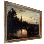 Clair De Lune A Overschie Environs De Rotterdam by Johan Barthold Jongkind